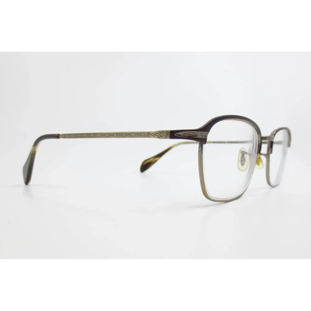 Oliver Peoples Saxton 5195 Eyeglasses Burgundy Gold Square Frames 50-20-141